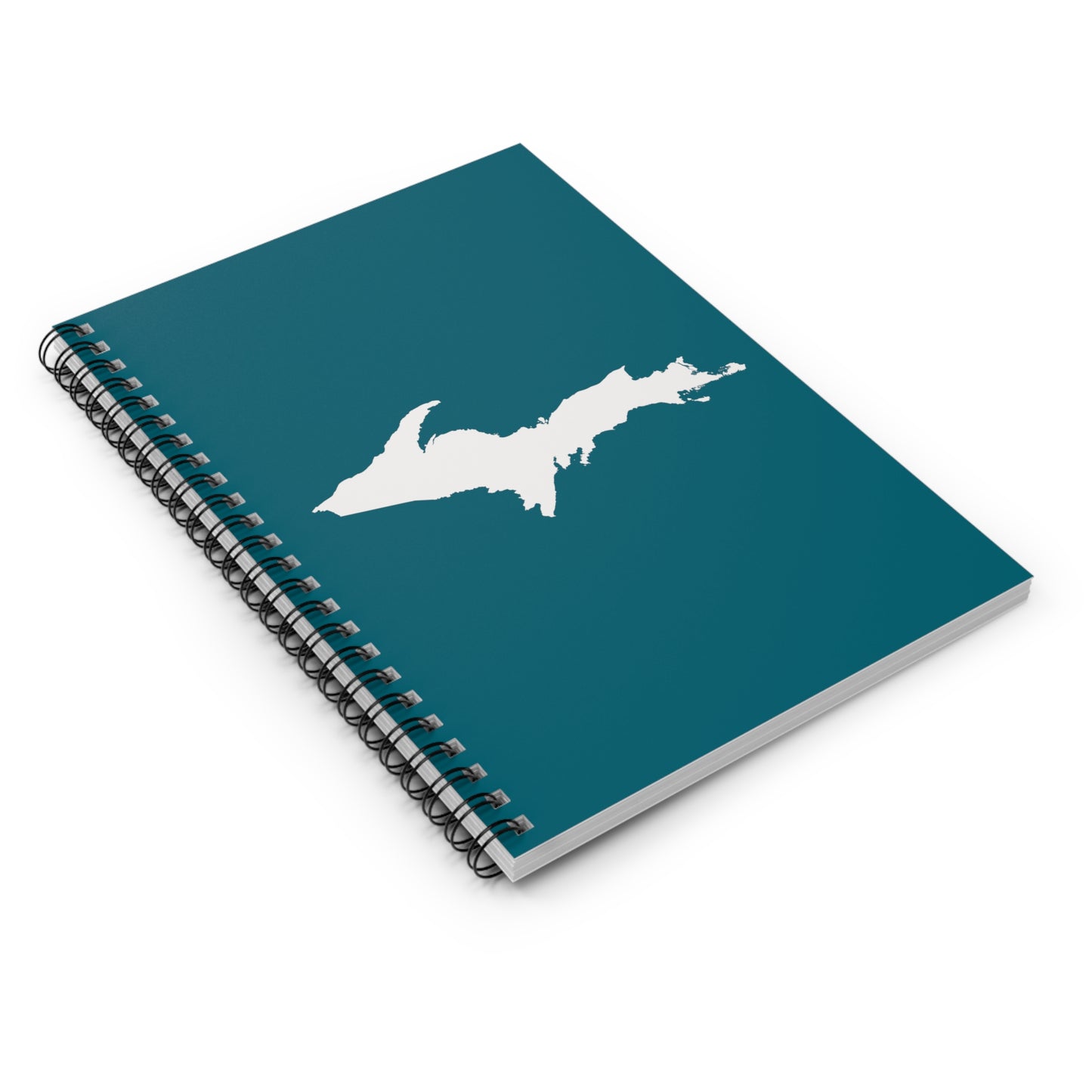 Michigan Upper Peninsula Spiral Notebook (w/ UP Outline) | Auburn Hills Teal