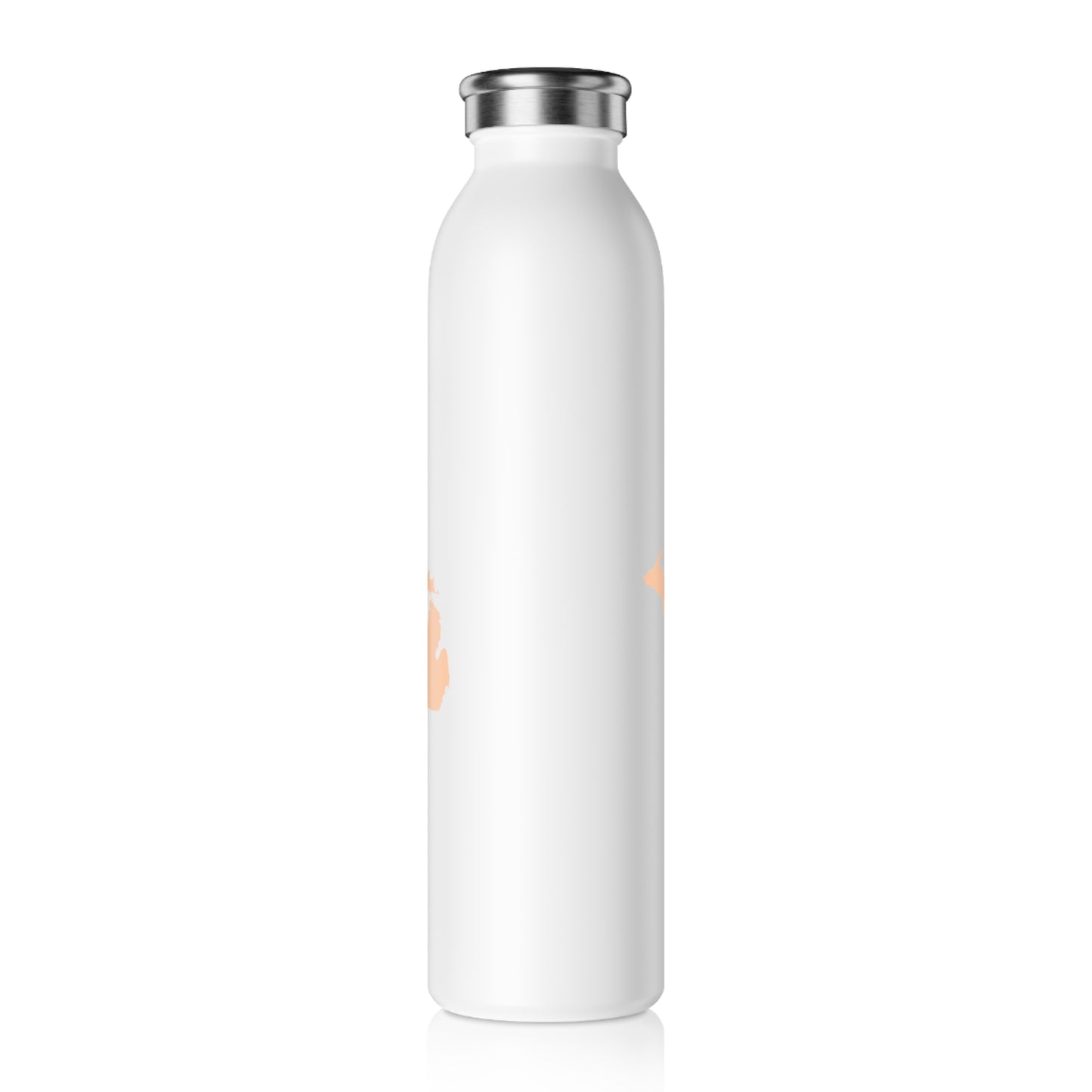 Michigan Water Bottle (w/ Peach Color Outline) | 20oz Double-Walled