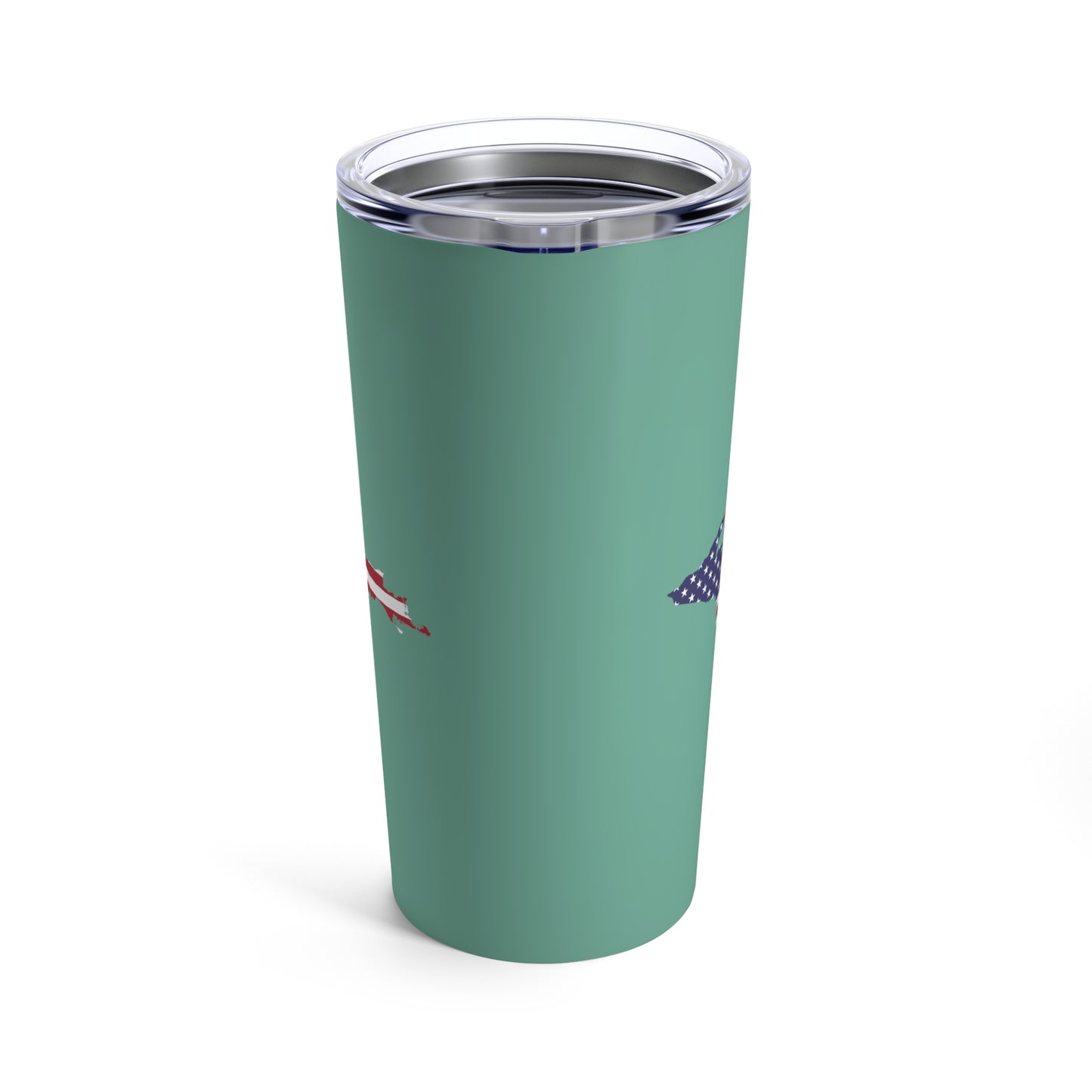 Michigan Upper Peninsula Tumbler (w/ UP USA Flag) | Metallic Mint Green - 20oz