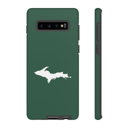 Michigan Upper Peninsula Tough Phone Case (Ginger Ale Green w/ UP Outline) | Samsung & Pixel Android