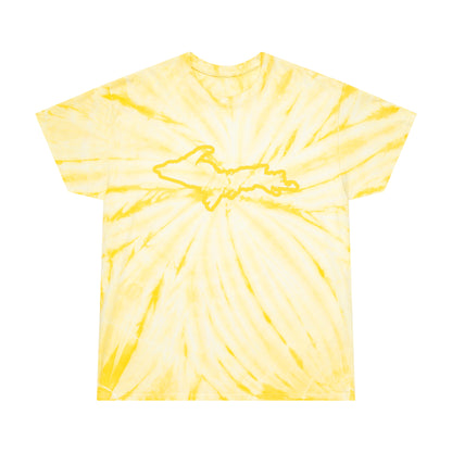 Michigan Upper Peninsula Tie-Dye T-Shirt (w/ UP Outline) | Unisex Cyclone