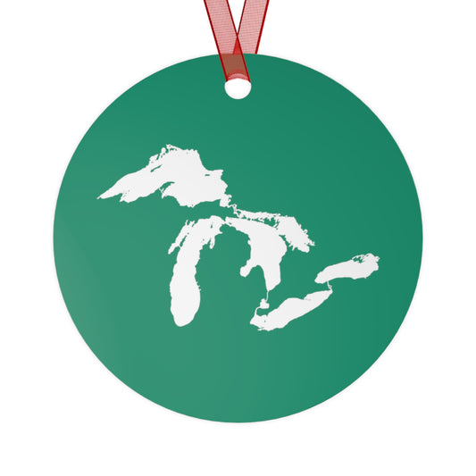 Great Lakes Christmas Ornament | Metal - Emerald Green