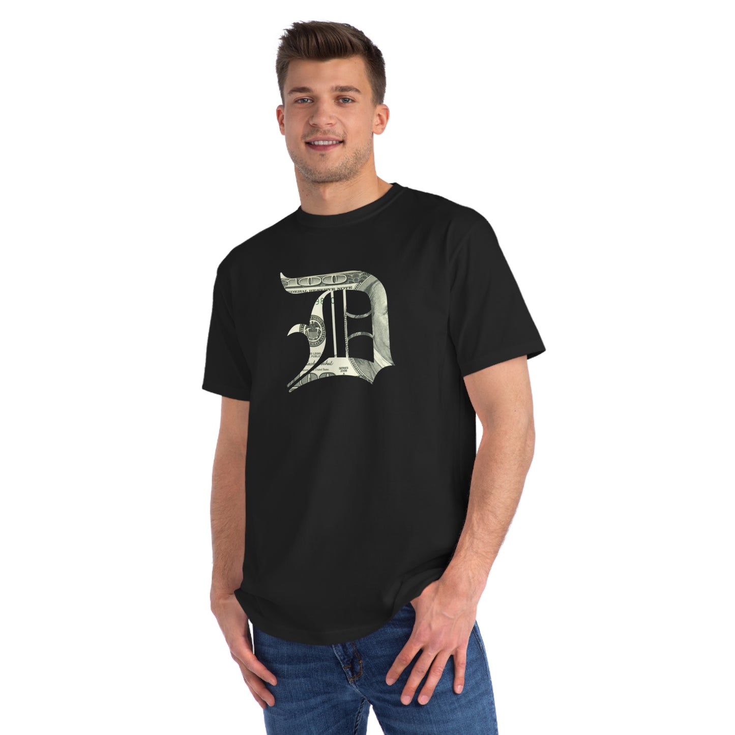 Detroit 'Old English D' T-Shirt (Benjamins Edition) | Unisex Organic