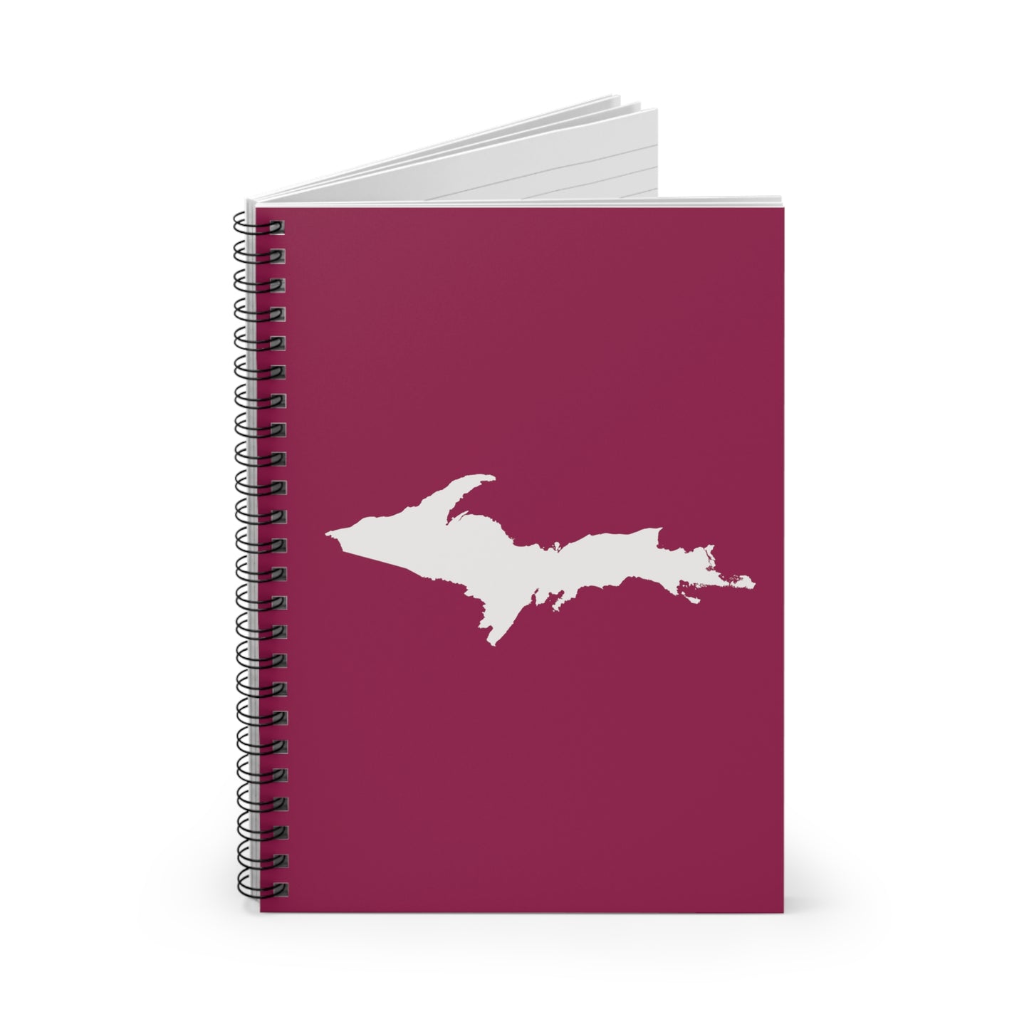 Michigan Upper Peninsula Spiral Notebook (w/ UP Outline) | Ruby Red