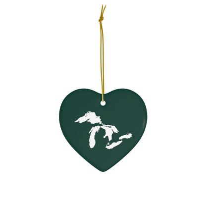 Great Lakes Christmas Ornament (Laconic Green) | Ceramic - 4 Shapes