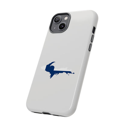 Michigan Upper Peninsula Tough Phone Case (Birch Bark White w/ UP Finland Flag Outline) | Apple iPhone