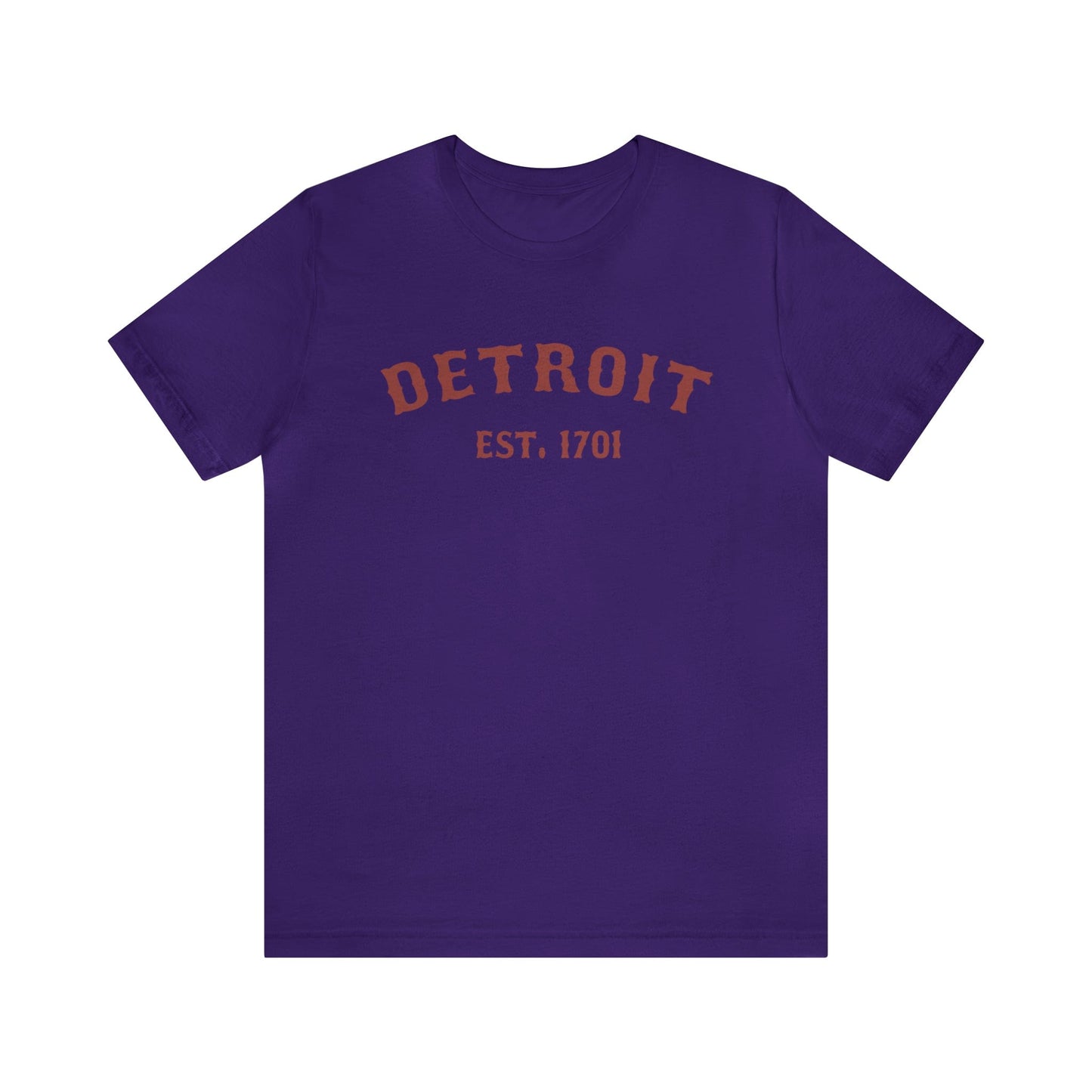 Detroit EST. 1701' T-Shirt (Ore Dock Red Ballpark Font) | Unisex Standard