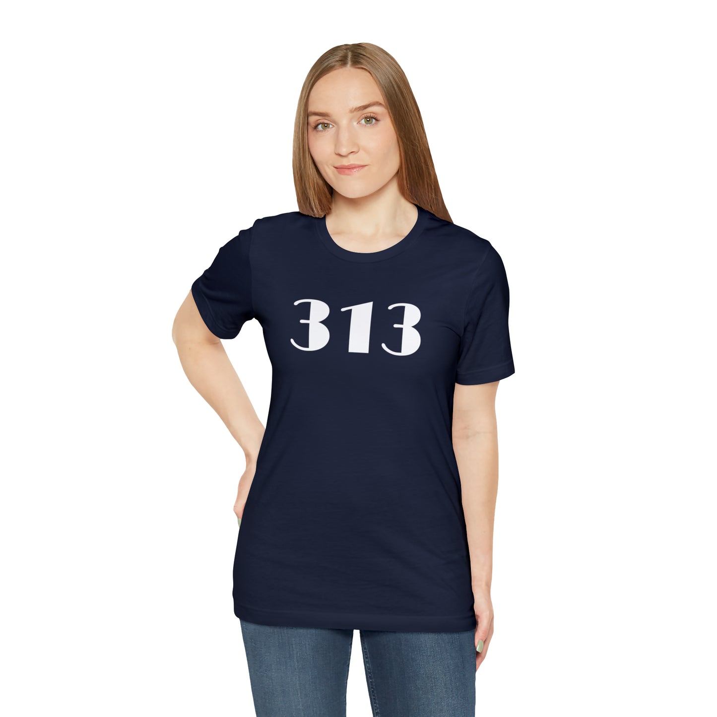 Detroit '313' T-Shirt (Art Deco Font) | Unisex Standard Fit