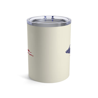 Michigan Upper Peninsula Tumbler (w/ UP USA Flag) | Ivory White - 10oz