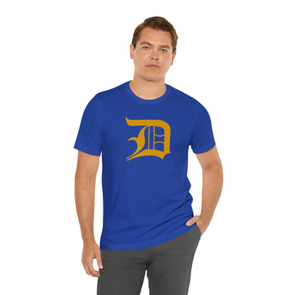 Detroit 'Old English D' T-Shirt (Gold) | Unisex Standard