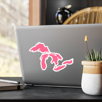 Great Lakes Kiss-Cut Windshield Decal | Rhodochrosite Pink