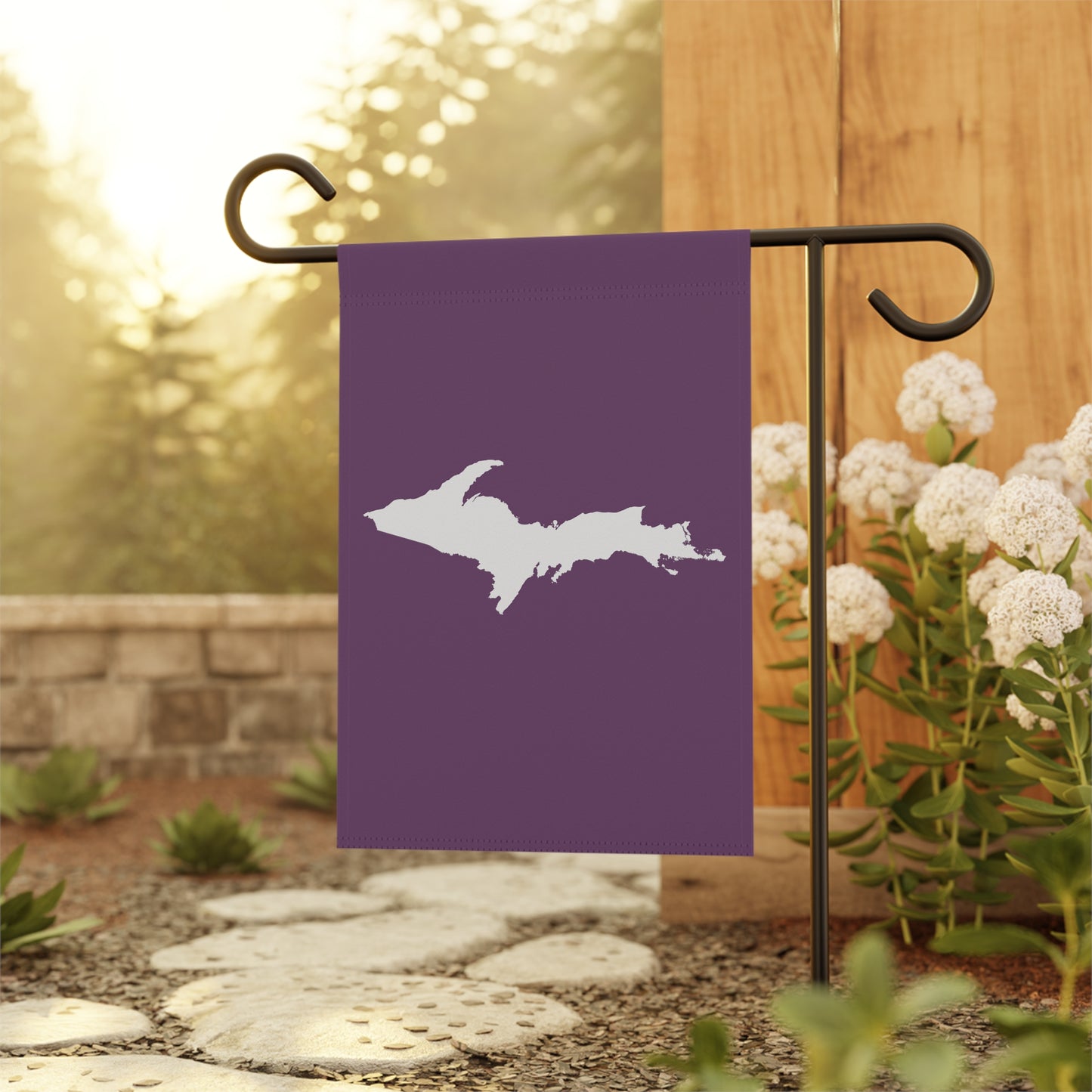 Michigan Upper Peninsula Home & Garden Flag (w/ UP Outline) | Plum