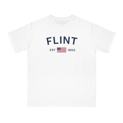 'Flint EST 1855' T-Shirt (w/USA Flag) | Unisex Organic