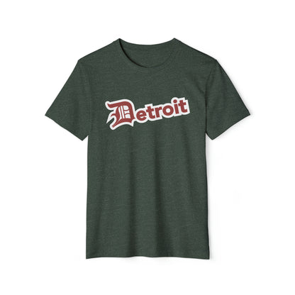 Detroit' T-Shirt (Ore Dock Red Old English 'D') | Unisex Recycled Organic