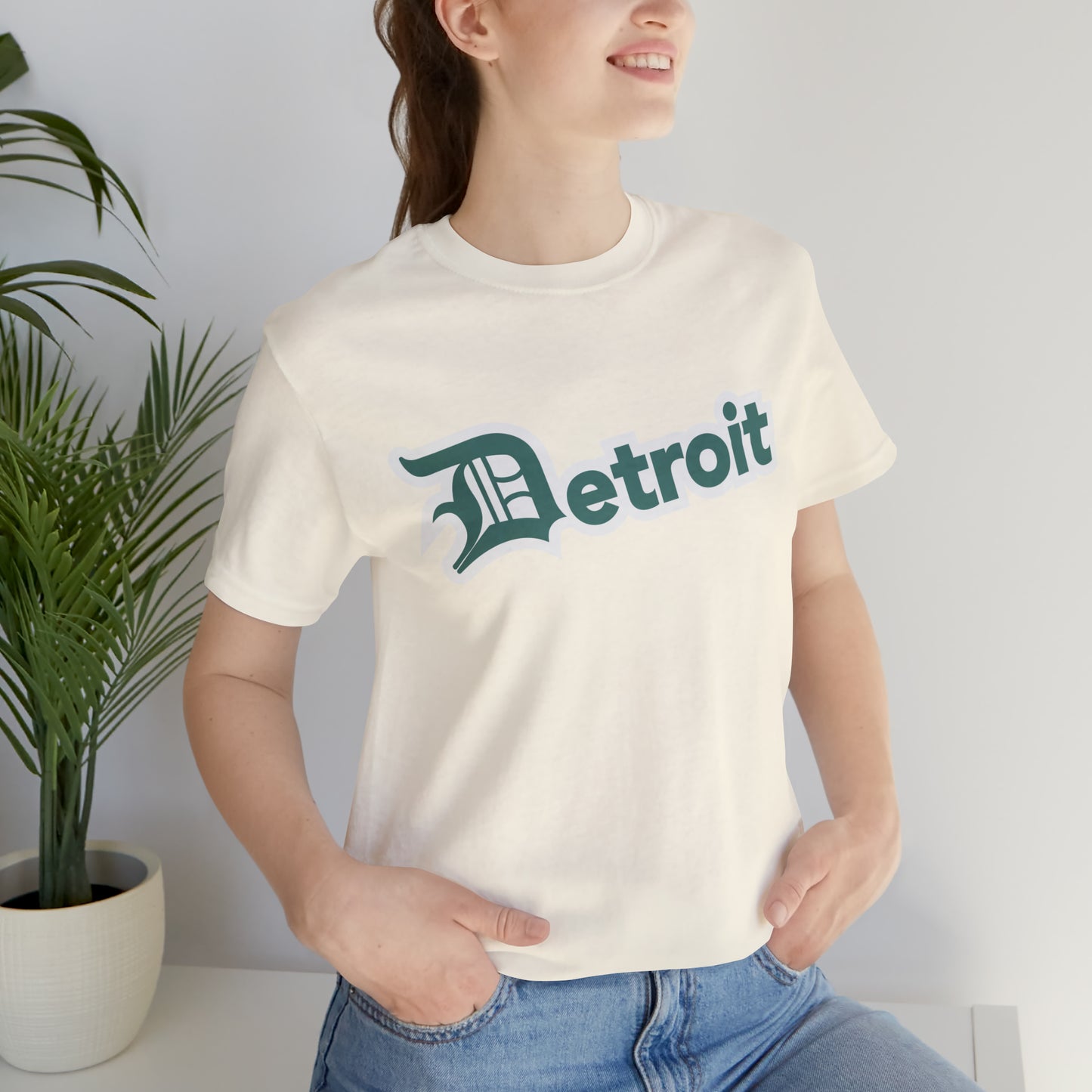 'Detroit' T-Shirt (Copper Green w/ Old English 'D') | Unisex Standard