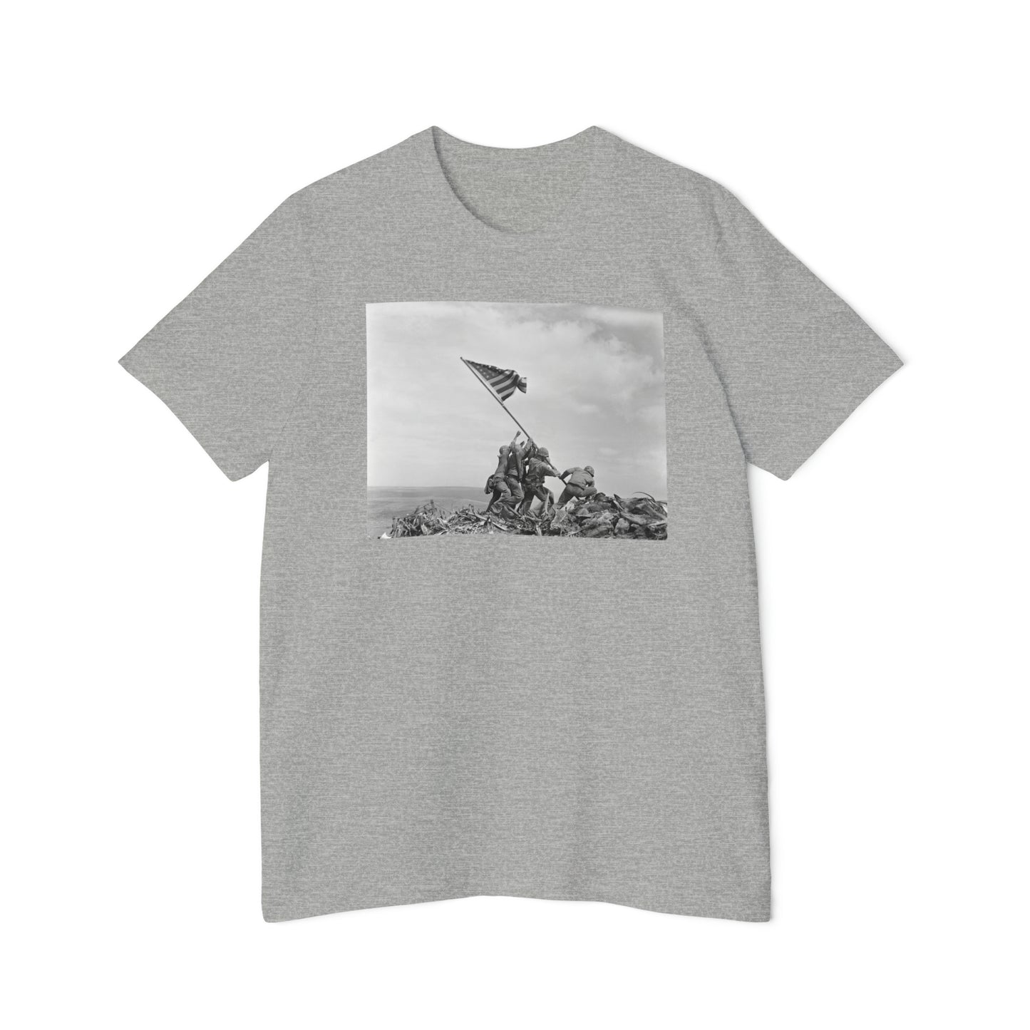 'Raising the Flag on Iwo Jima' Photo T-Shirt (Rosenthal, 1945) | Made in USA