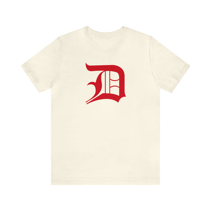 Detroit 'Old English D' T-Shirt (Aliform Red) | Unisex Standard