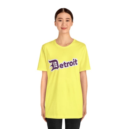 'Detroit' T-Shirt (Plum w/ Old English 'D') | Unisex Standard