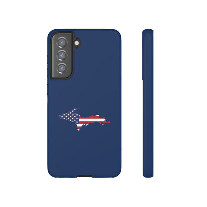 Michigan Upper Peninsula Tough Phone Case (Old Glory Blue w/ UP USA Flag Outline) | Samsung & Pixel Android