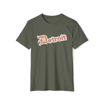 'Detroit' T-Shirt (Copper Old English 'D') | Unisex Recycled Organic