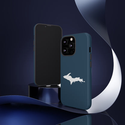 Michigan Upper Peninsula Tough Phone Case ('37 Caddie Cavalier Blue w/ UP Outline) | Apple iPhone