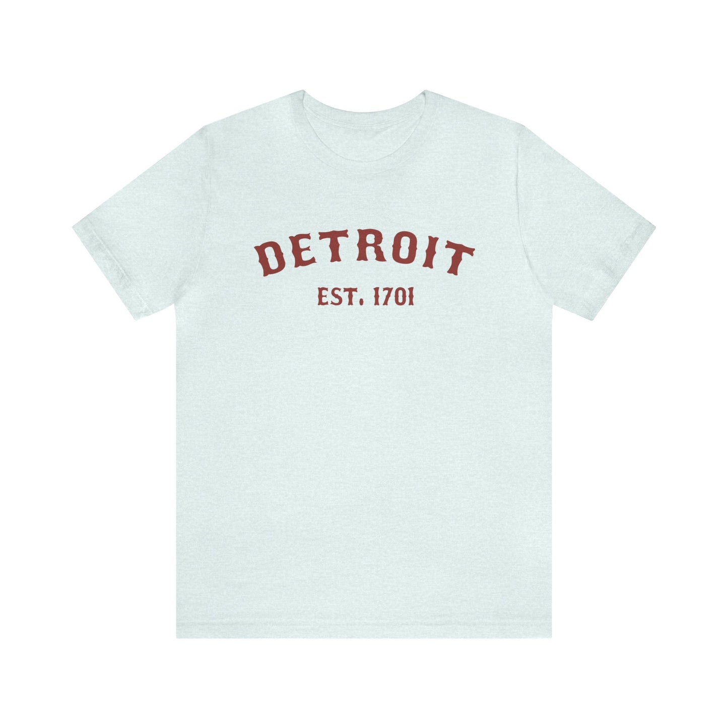 Detroit EST. 1701' T-Shirt (Ore Dock Red Ballpark Font) | Unisex Standard