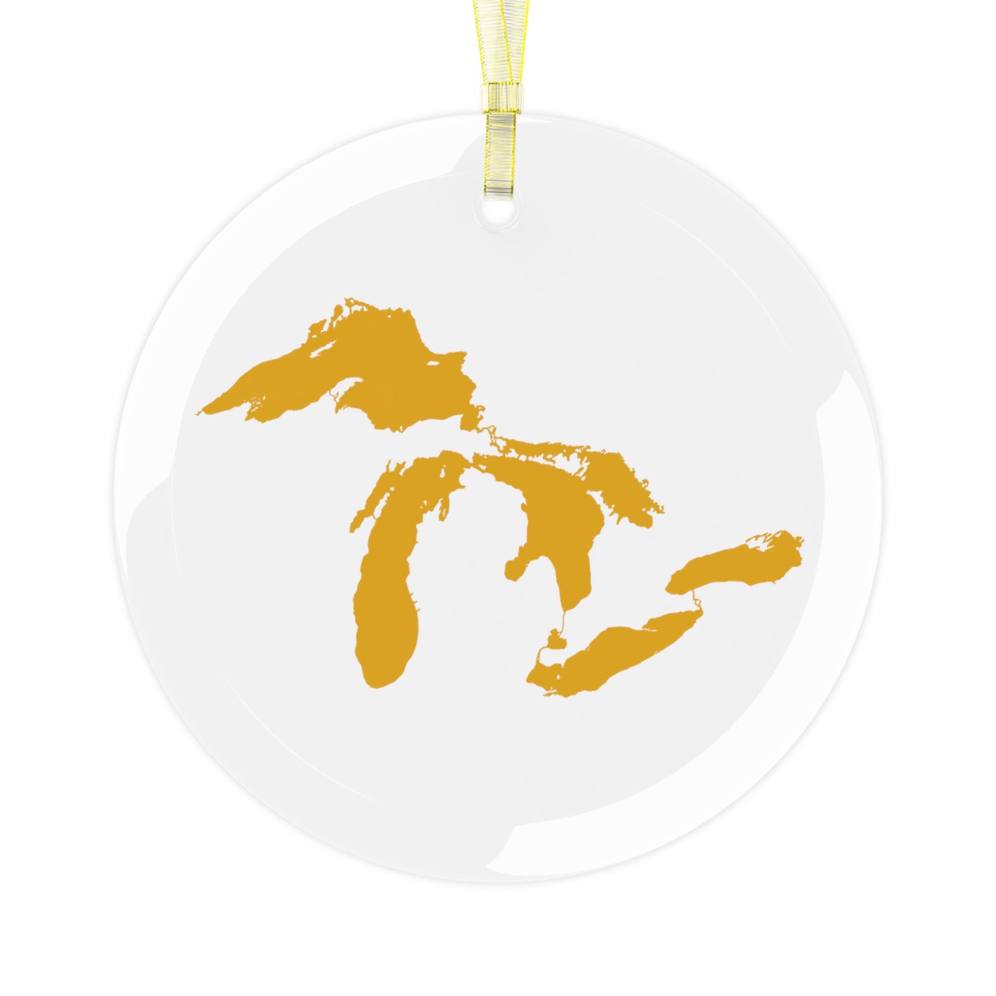 Great Lakes Christmas Ornament | Clear Glass - Gold