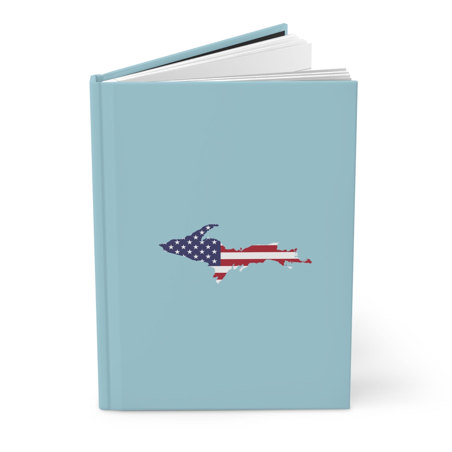 Michigan Upper Peninsula Hardcover Journal (w/ UP USA Flag) | Ruled - '58 Caddie Blue