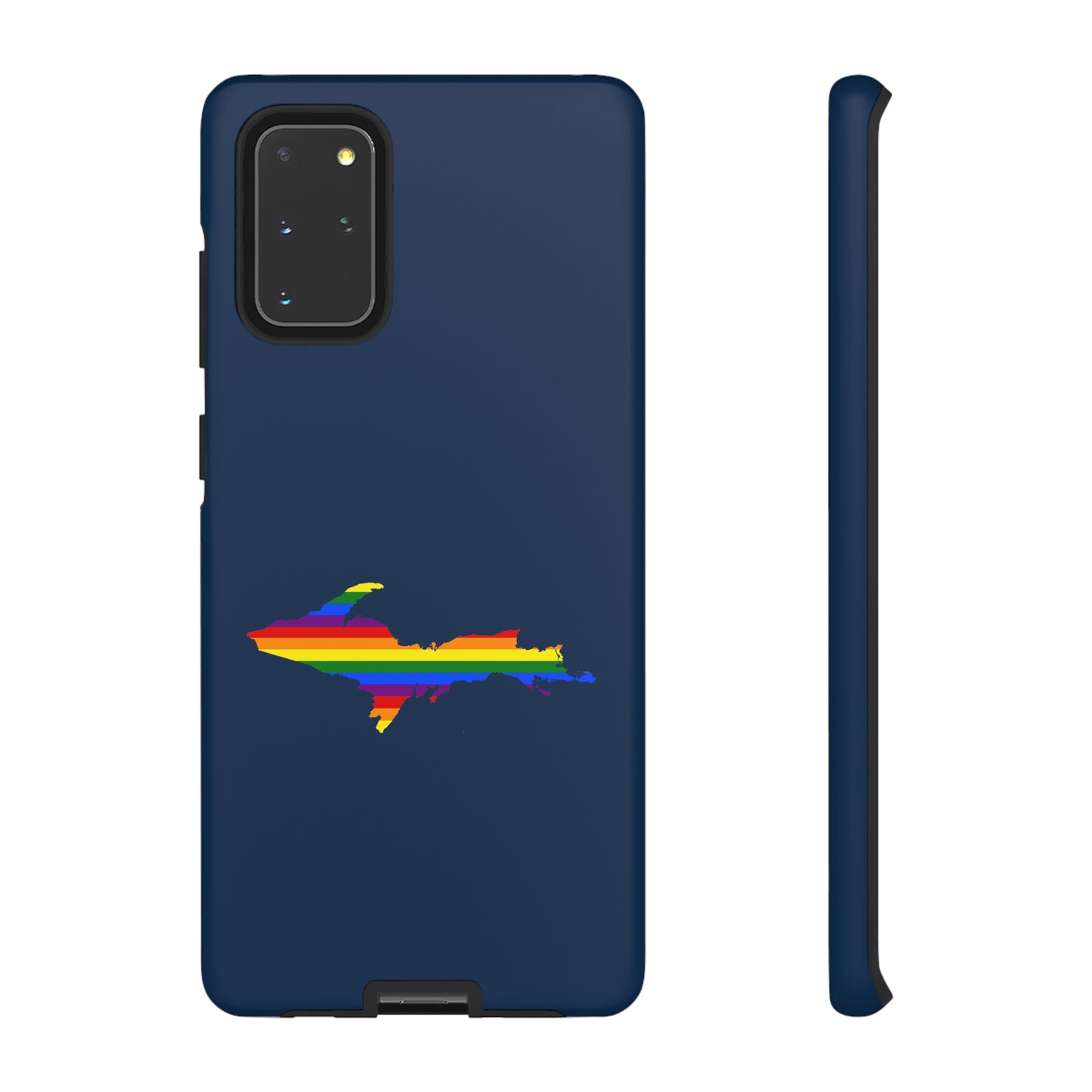 Michigan Upper Peninsula Tough Phone Case (Navy w/ UP Pride Flag Outline) | Samsung & Pixel Android