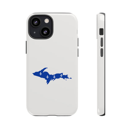 Michigan Upper Peninsula Tough Phone Case (Birch Bark White w/ UP Quebec Flag Outline) | Apple iPhone