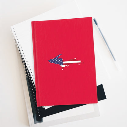 Michigan Upper Peninsula Blank Sketchbook (w/ UP USA Flag) | Lighthouse Red