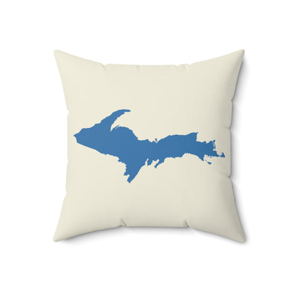 Michigan Upper Peninsula Accent Pillow (w/ UP Outline) | Ivory White