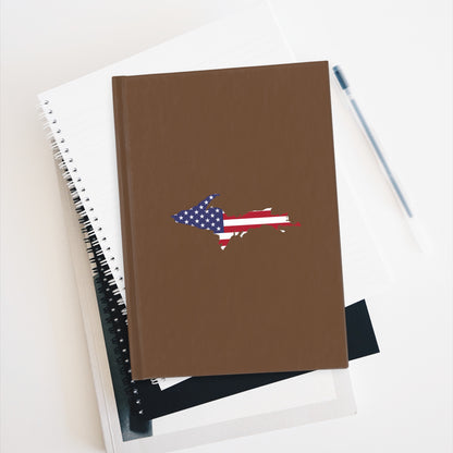 Michigan Upper Peninsula Blank Sketchbook (w/ UP USA Flag) | Coffee Color