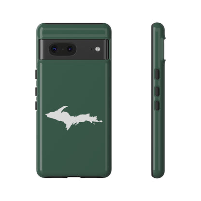 Michigan Upper Peninsula Tough Phone Case (Ginger Ale Green w/ UP Outline) | Samsung & Pixel Android