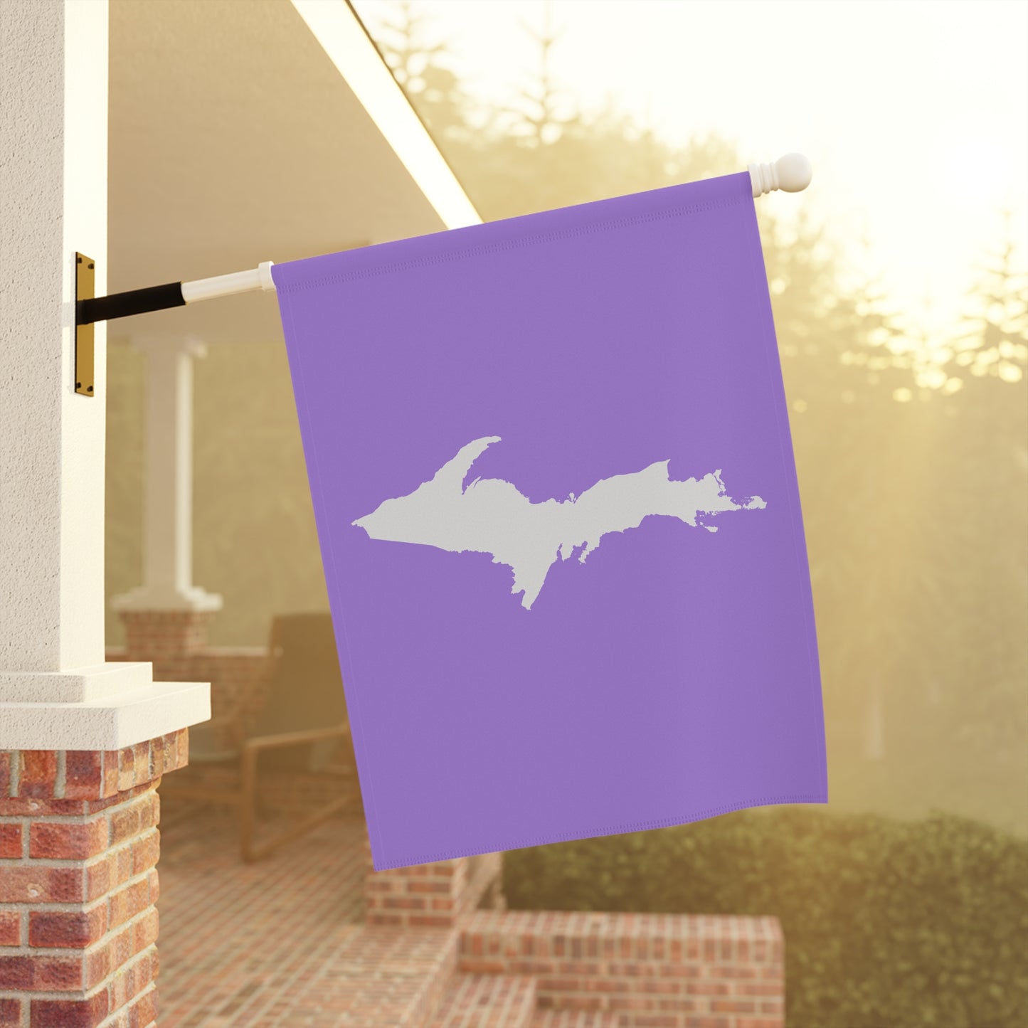 Michigan Upper Peninsula Home & Garden Flag (w/ UP Outline) | Lavender