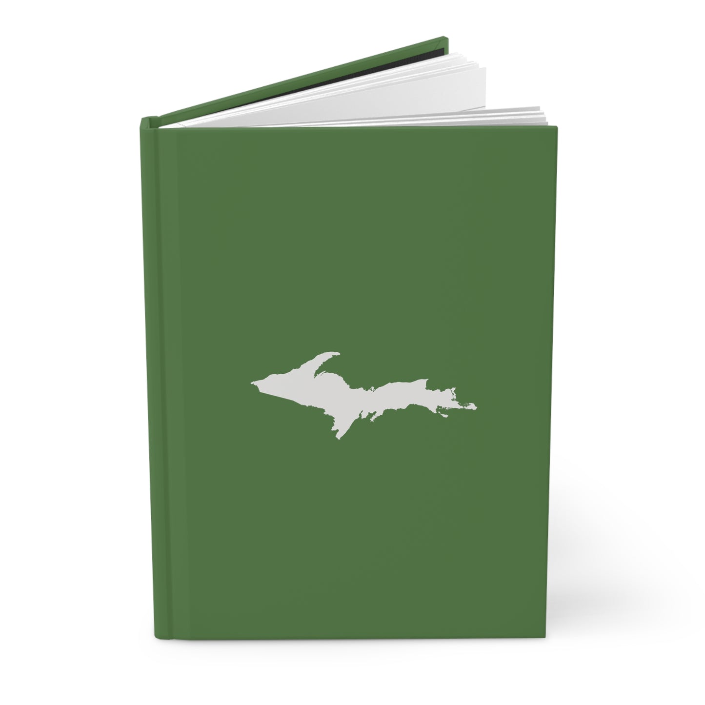 Michigan Upper Peninsula Hardcover Journal (Pine Green w/ UP Outline) | Ruled - 150pgs