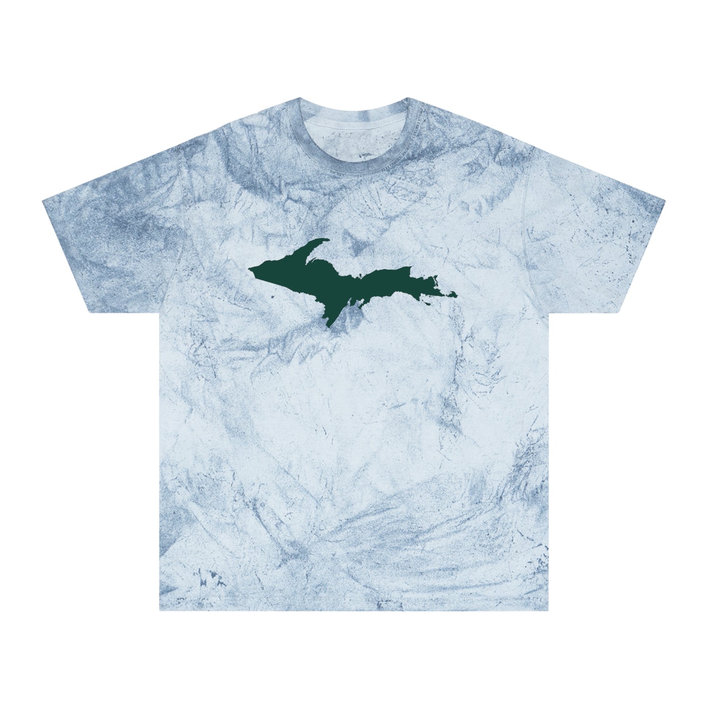 Michigan Upper Peninsula T-Shirt (w/ Green UP Outline) | Unisex Color Blast