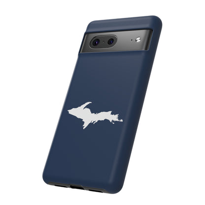 Michigan Upper Peninsula Tough Phone Case (Navy w/ White UP Outline) | Samsung & Pixel Android