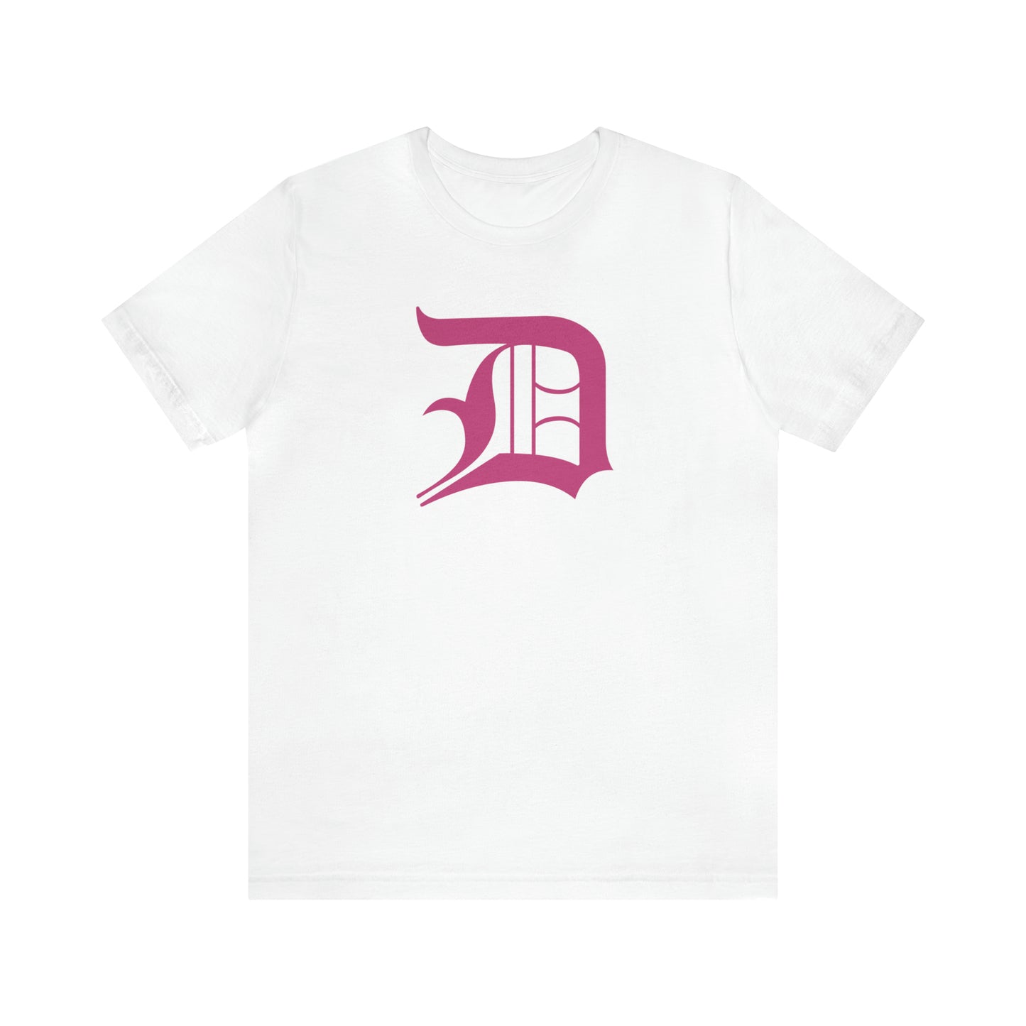 Detroit 'Old English D' T-Shirt (Apple Blossom Pink) | Unisex Standard