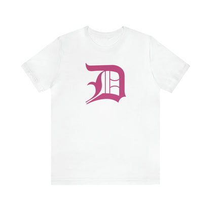 Detroit 'Old English D' T-Shirt (Apple Blossom Pink) | Unisex Standard