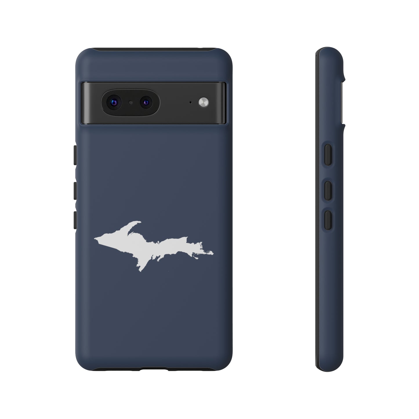 Michigan Upper Peninsula Tough Phone Case (Navy w/ White UP Outline) | Samsung & Pixel Android