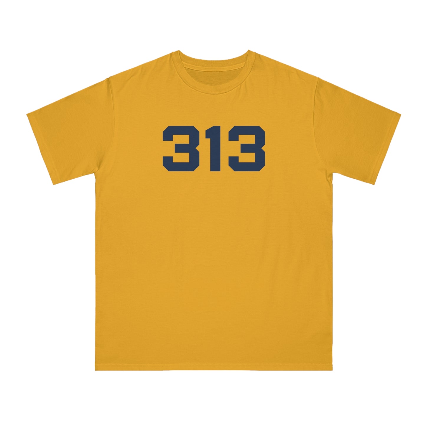 Detroit '313' T-Shirt (Athletic Font) | Organic Unisex