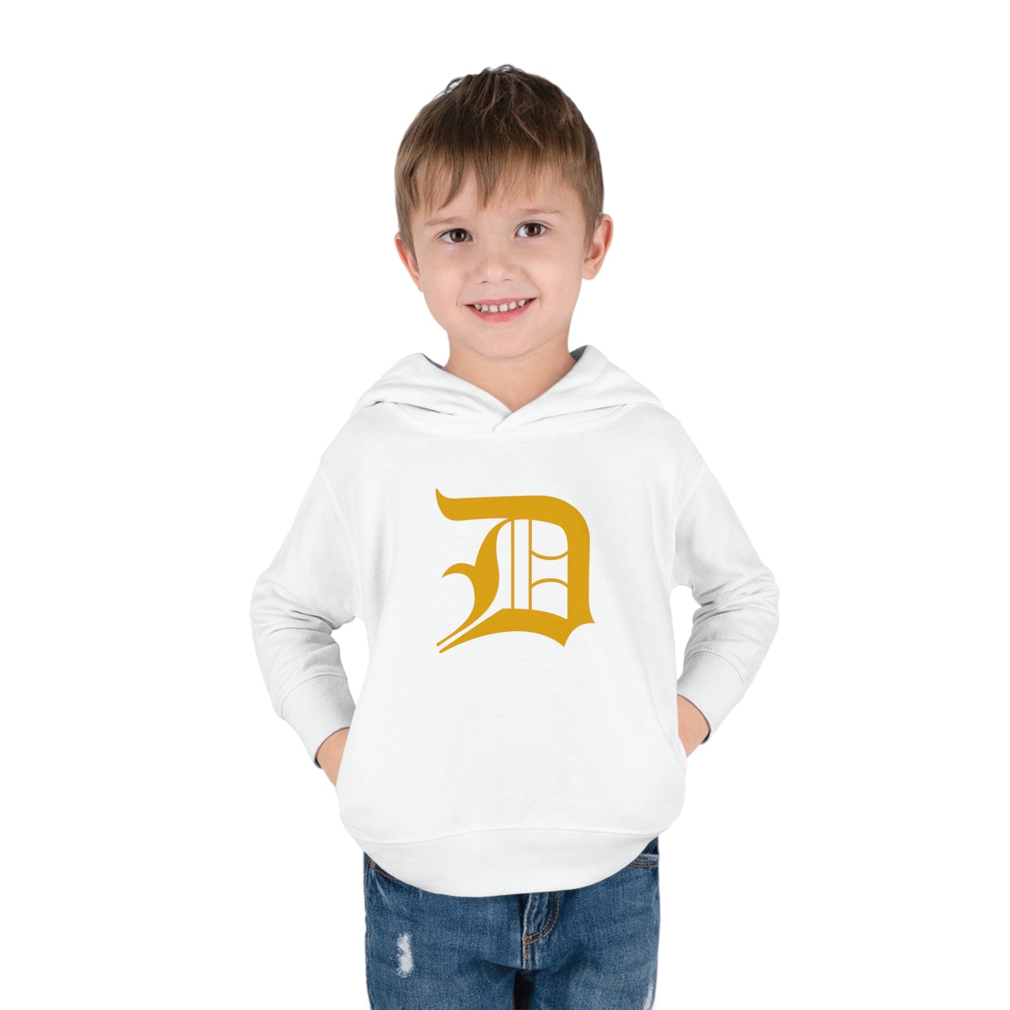 Detroit 'Old English D' Hoodie (Gold) | Unisex Toddler