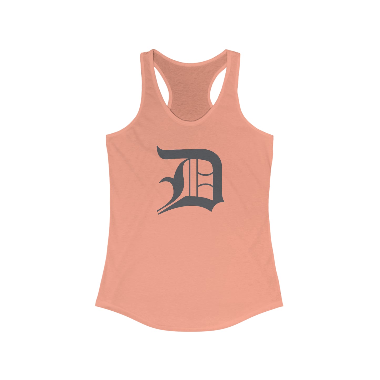 Detroit 'Old English D' Tank Top (Iron Ore Grey) | Women's Racerback