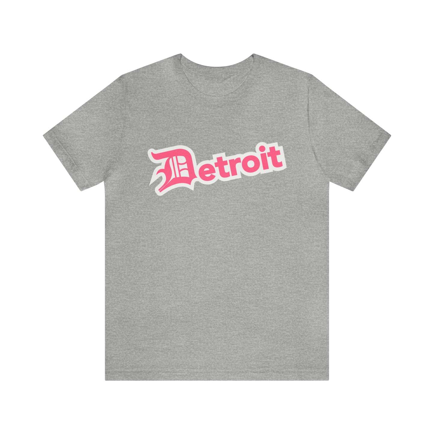 'Detroit' T-Shirt (Rhodochrosite Pink w/ Old English 'D') | Unisex Standard