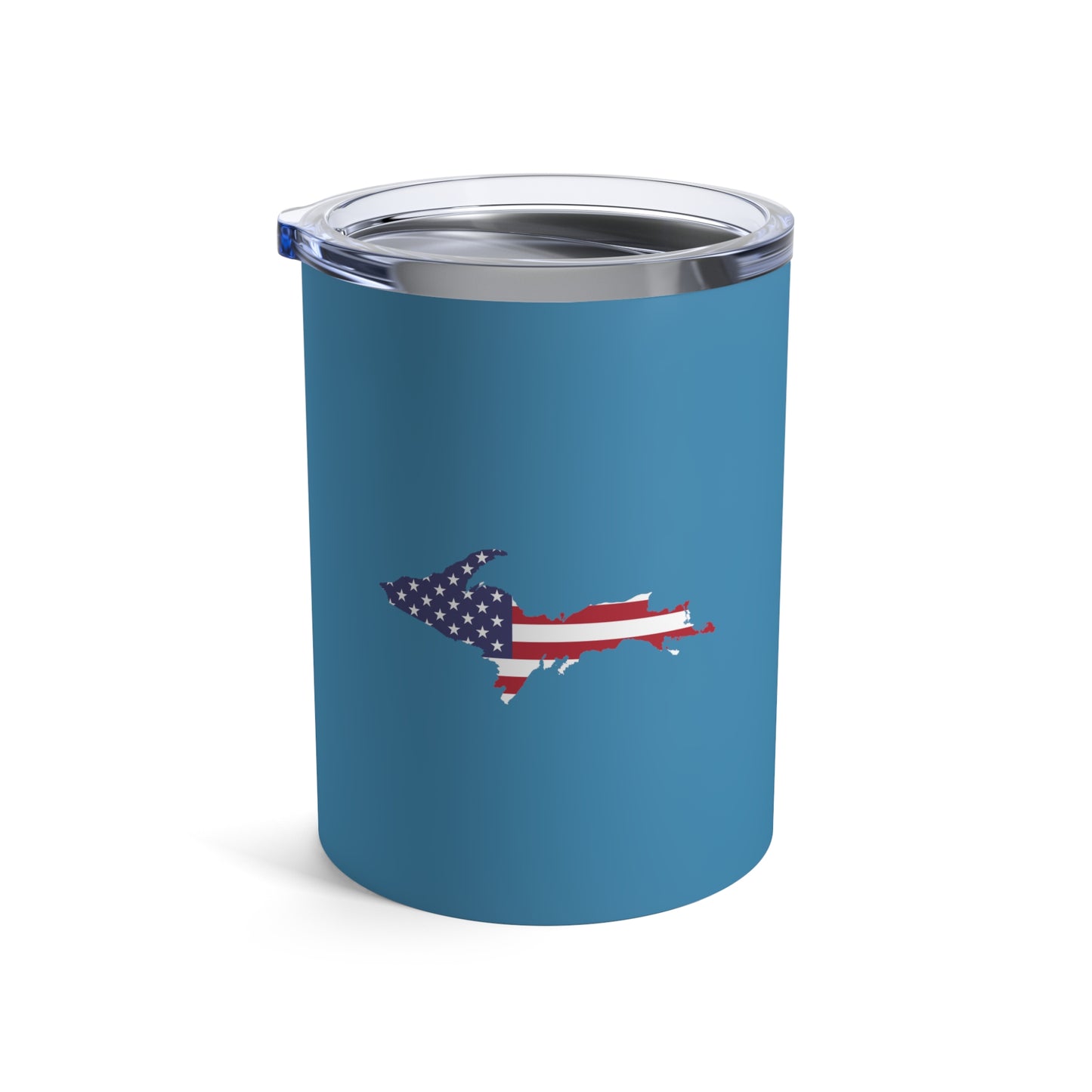 Michigan Upper Peninsula Tumbler (w/ UP USA Flag) | Lake Michigan Blue - 10oz