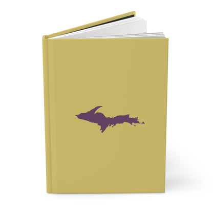 Michigan Upper Peninsula Hardcover Journal (Plum Yellow w/ Plum Outline) | Ruled - 150pgs