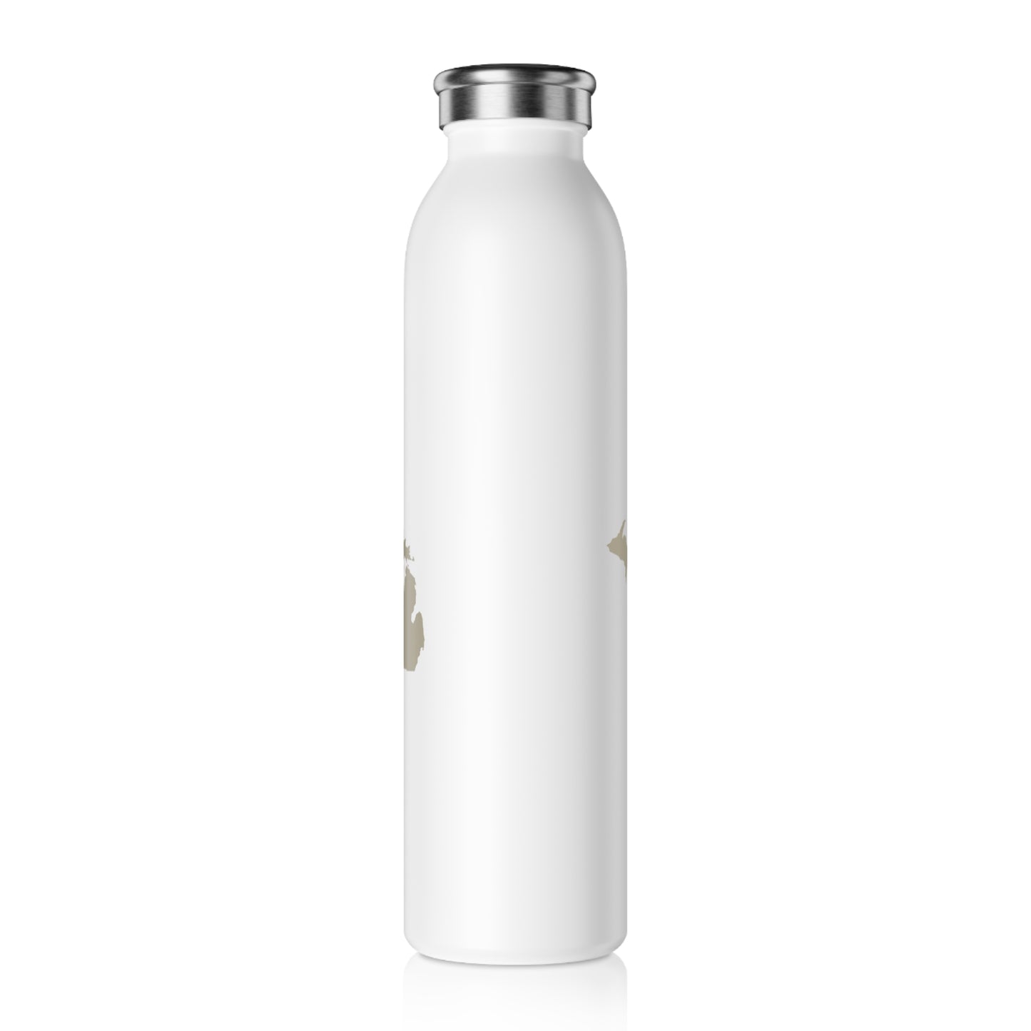 Michigan Water Bottle (w/ Petoskey Stone Beige Outline) | 20oz Double-Walled