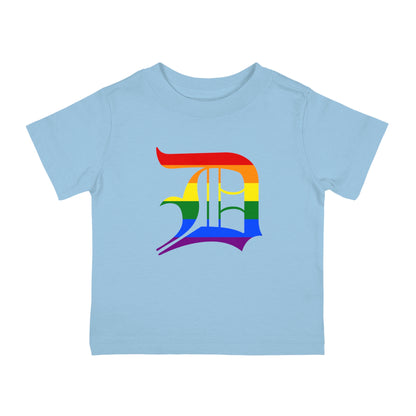 Detroit 'Old English D' Infant T-Shirt (Rainbow Pride Edition) | Short Sleeve