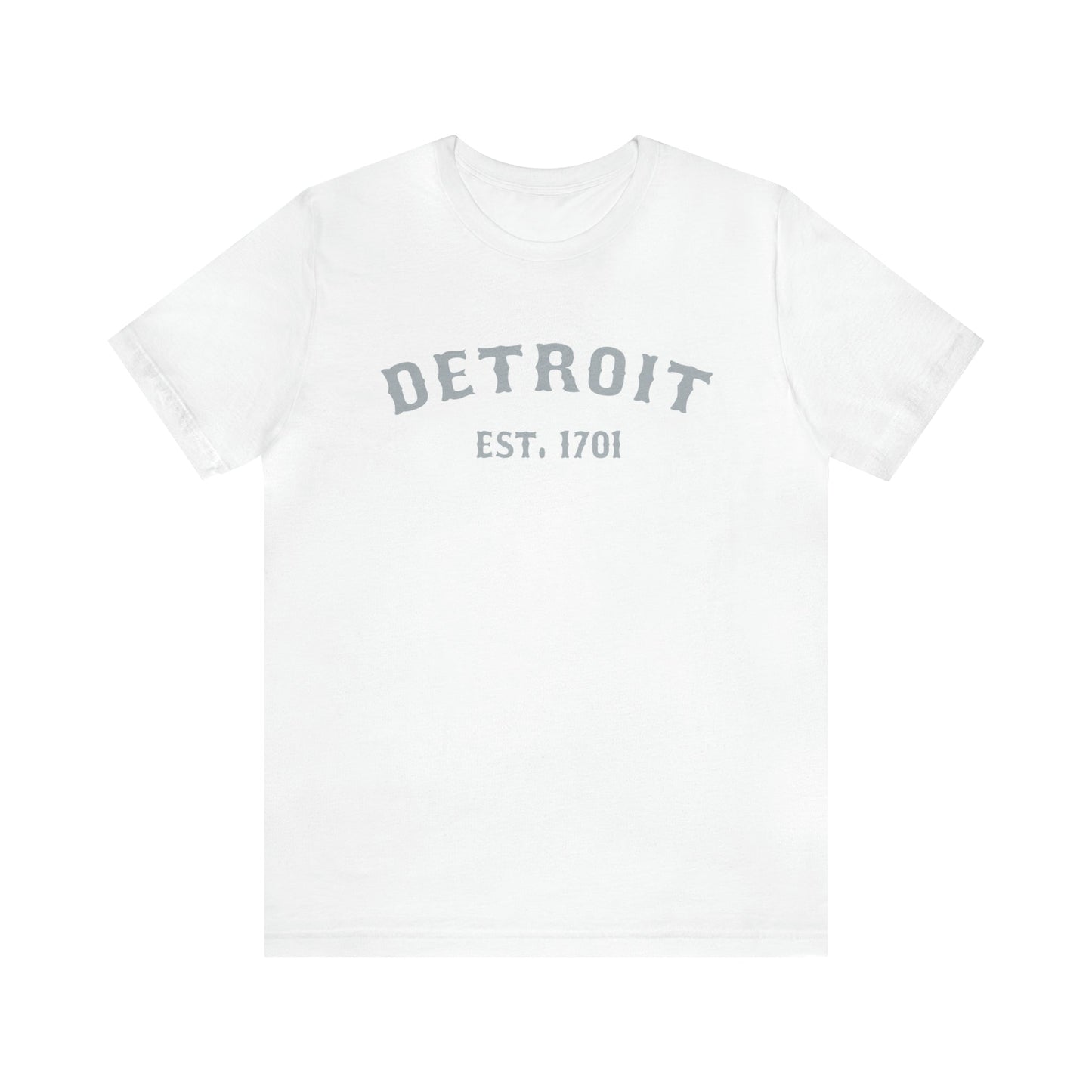 Detroit EST. 1701' T-Shirt (Silver Ballpark Font) | Unisex Standard